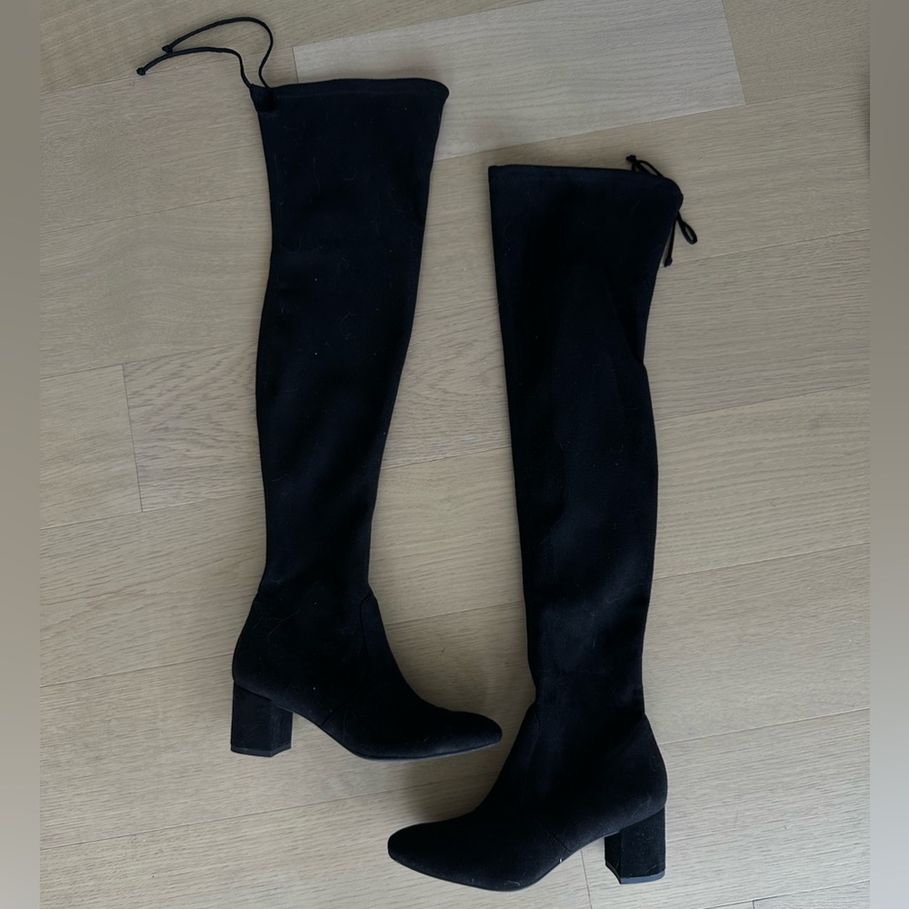 Stuart Weizmann suede over the knee boots size 37 black